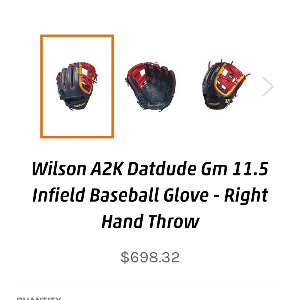 Wilson A2K Datdude Gm 11.5 Infield Baseball Glove